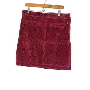 Talbots Corduroy Skirt 14P Mini Burgundy Academia Preppy Classic Chic Retro 80s